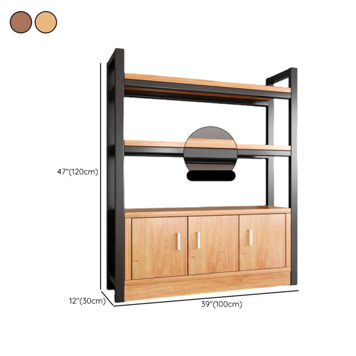 Classic Multi-Shelf Vertical Alloy Display Bookcase