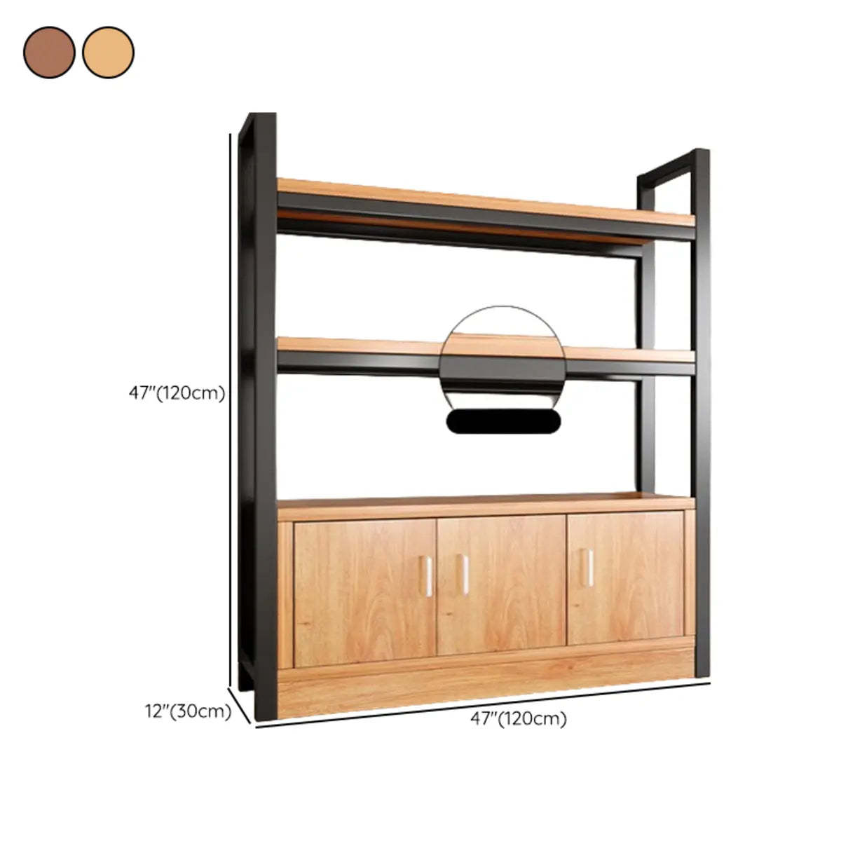 Classic Multi-Shelf Vertical Alloy Display Bookcase