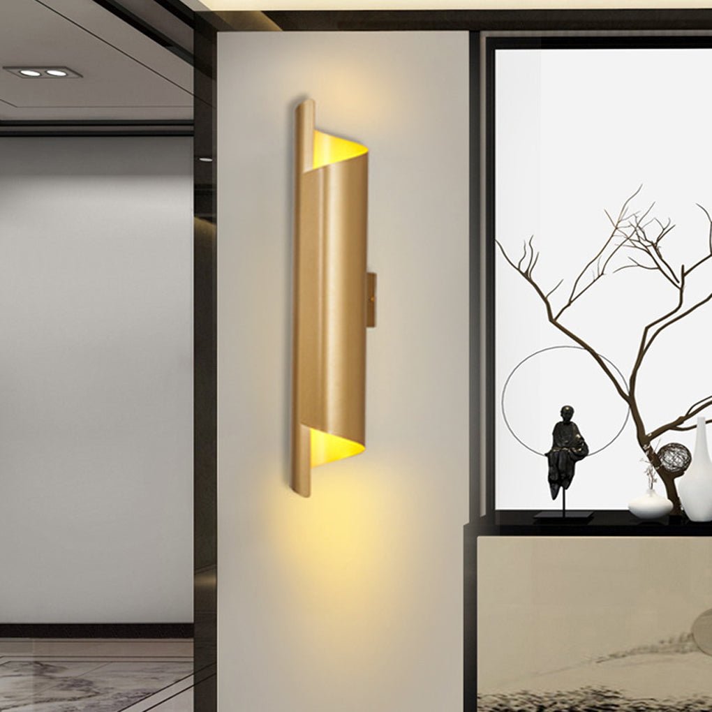 Classic Nordic Unique Chic LED Curved Metal Wall Lamp for Bedside Living Room Aisle-Lighom