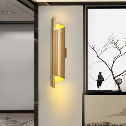 Classic Nordic Unique Chic LED Curved Metal Wall Lamp for Bedside Living Room Aisle-Lighom