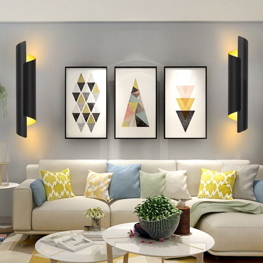 Classic Nordic Unique Chic LED Curved Metal Wall Lamp for Bedside Living Room Aisle-Lighom