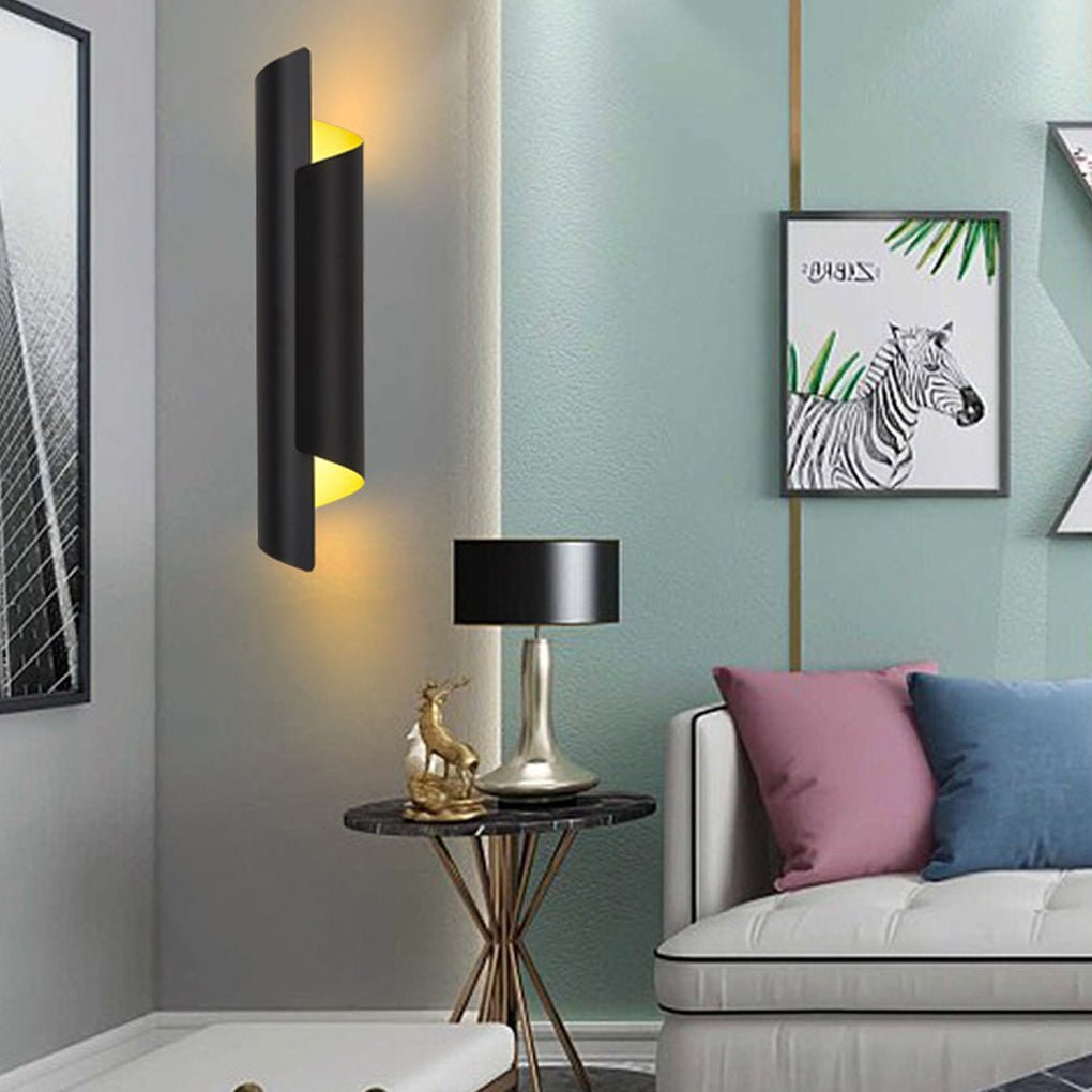 Classic Nordic Unique Chic LED Curved Metal Wall Lamp for Bedside Living Room Aisle-Lighom