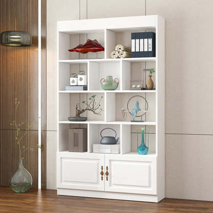 Classic Open Rectangular Wood Display Cabinet