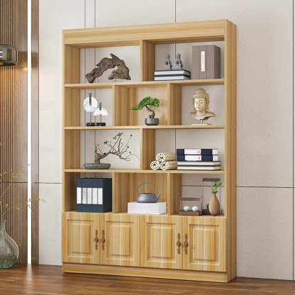 Classic Open Rectangular Wood Display Cabinet
