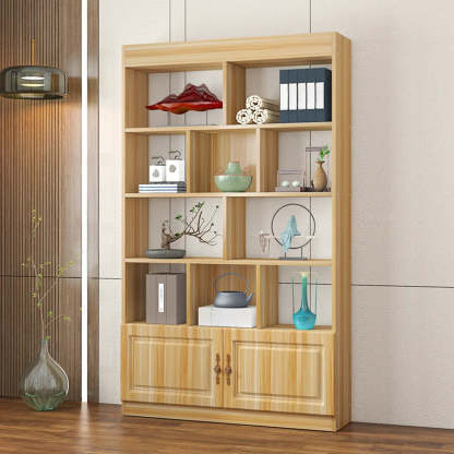 Classic Open Rectangular Wood Display Cabinet
