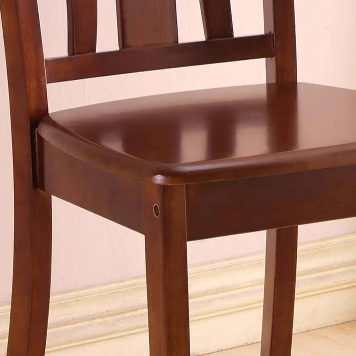 Classic Open Slat Back Wood Dining Chair