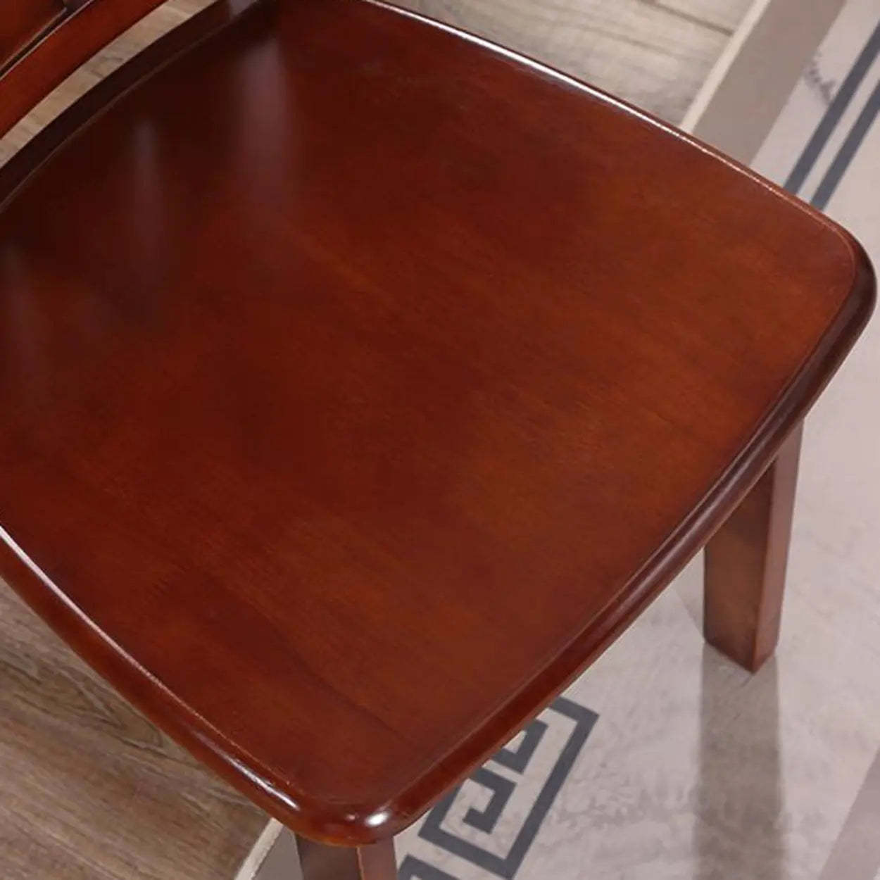 Classic Open Slat Back Wood Dining Chair