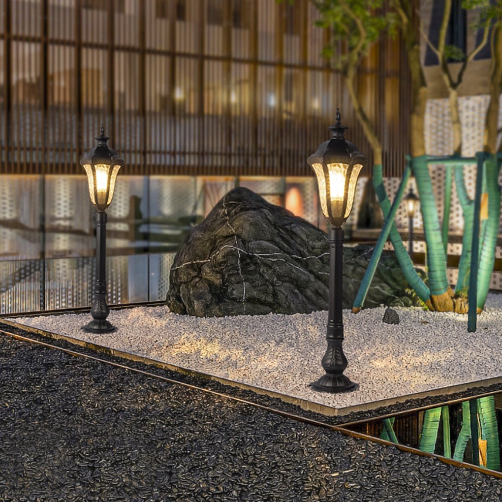 Retro-Inspired Waterproof Outdoor Lamp Post for Traditional Villa Gardens-Lighom