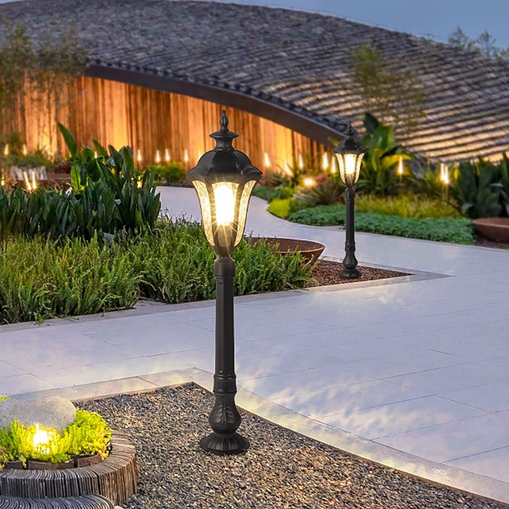 Retro-Inspired Waterproof Outdoor Lamp Post for Traditional Villa Gardens-Lighom