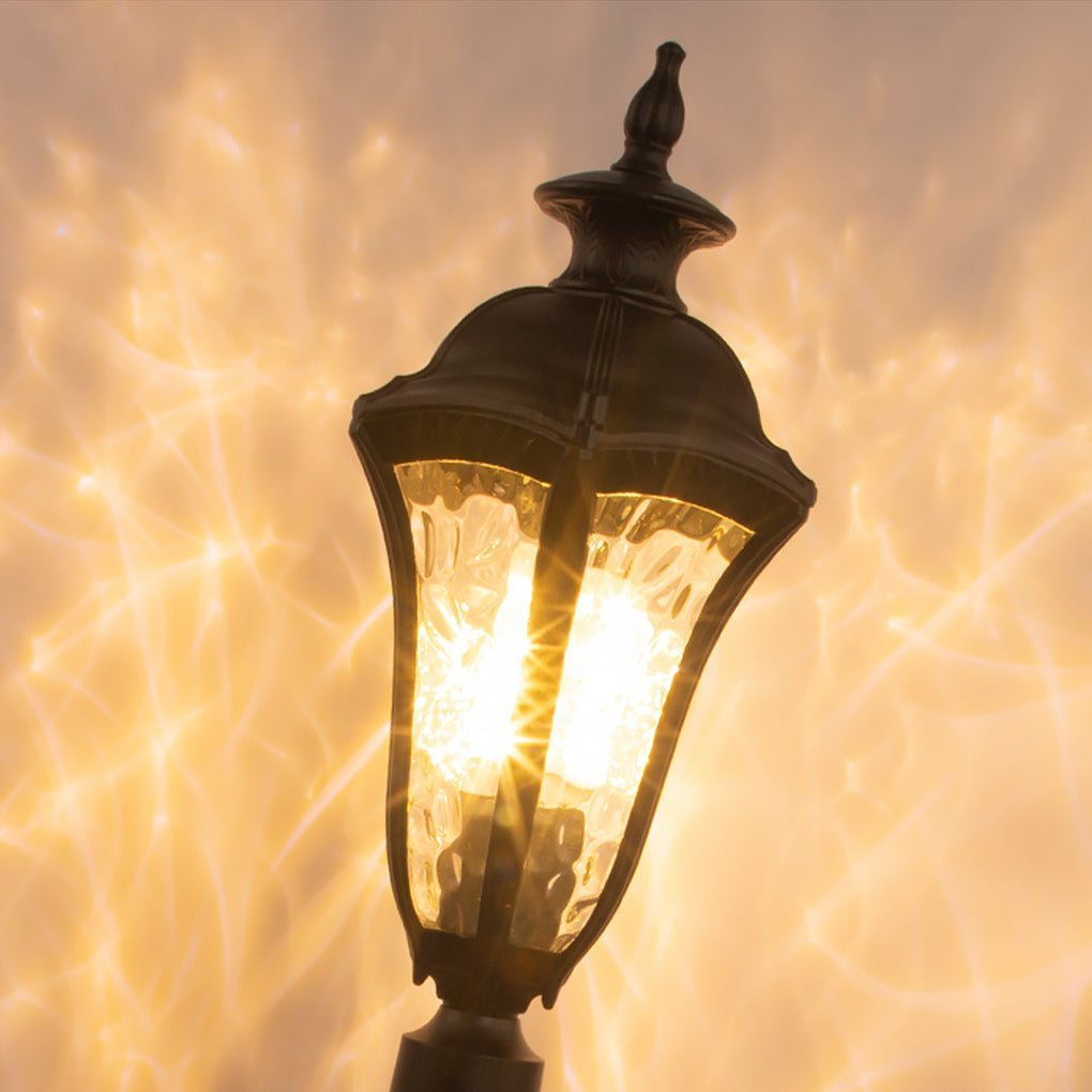 Retro-Inspired Waterproof Outdoor Lamp Post for Traditional Villa Gardens-Lighom
