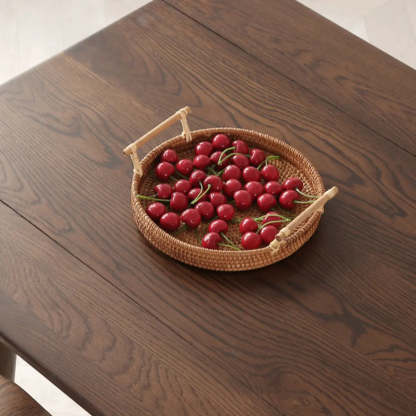 Classic Rectangular Brown Timber Extendable Dining Table