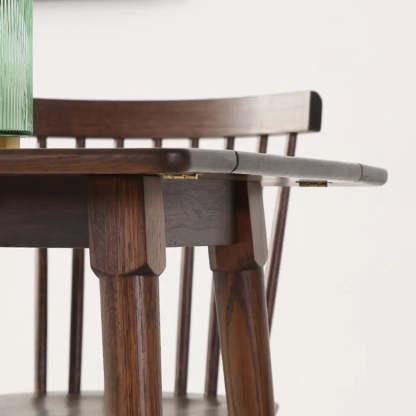 Classic Rectangular Brown Timber Extendable Dining Table