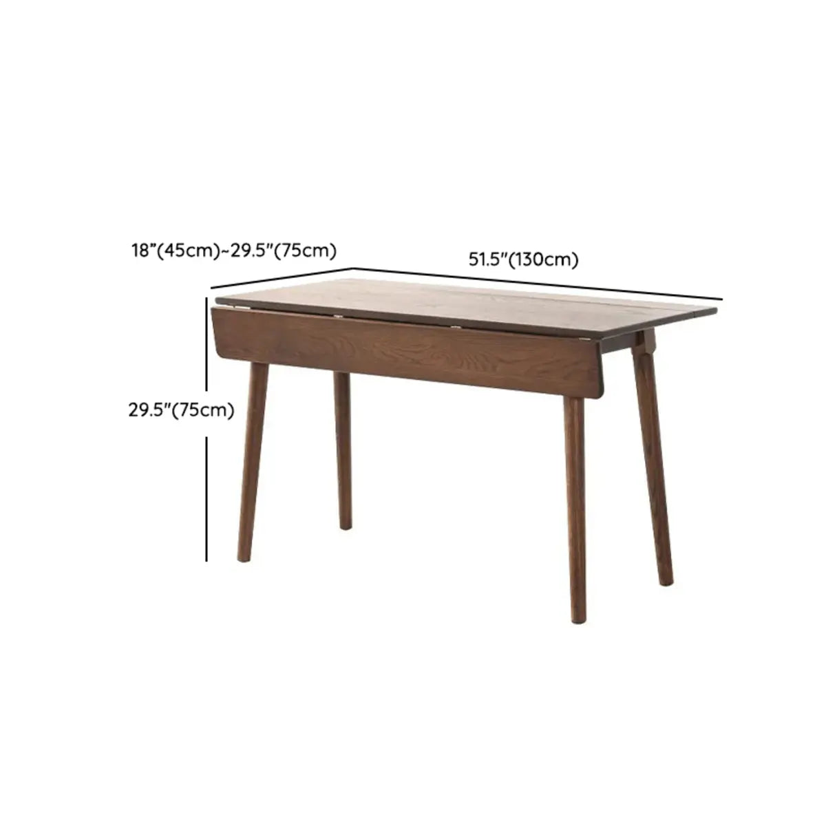 Classic Rectangular Brown Timber Extendable Dining Table