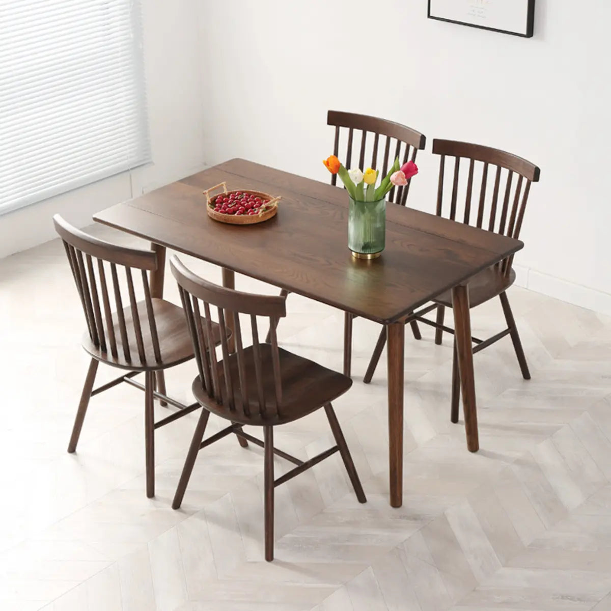 Classic Rectangular Brown Timber Extendable Dining Table — Without Chairs