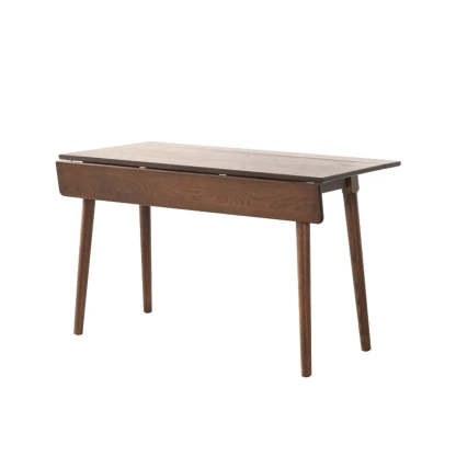Classic Rectangular Brown Timber Extendable Dining Table