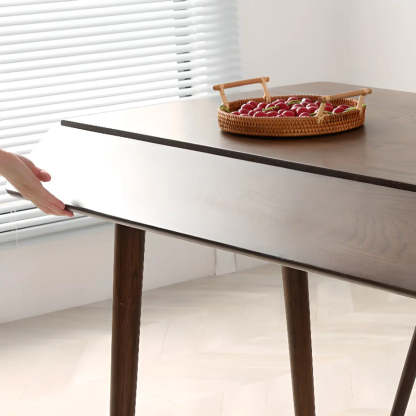 Classic Rectangular Brown Timber Extendable Dining Table