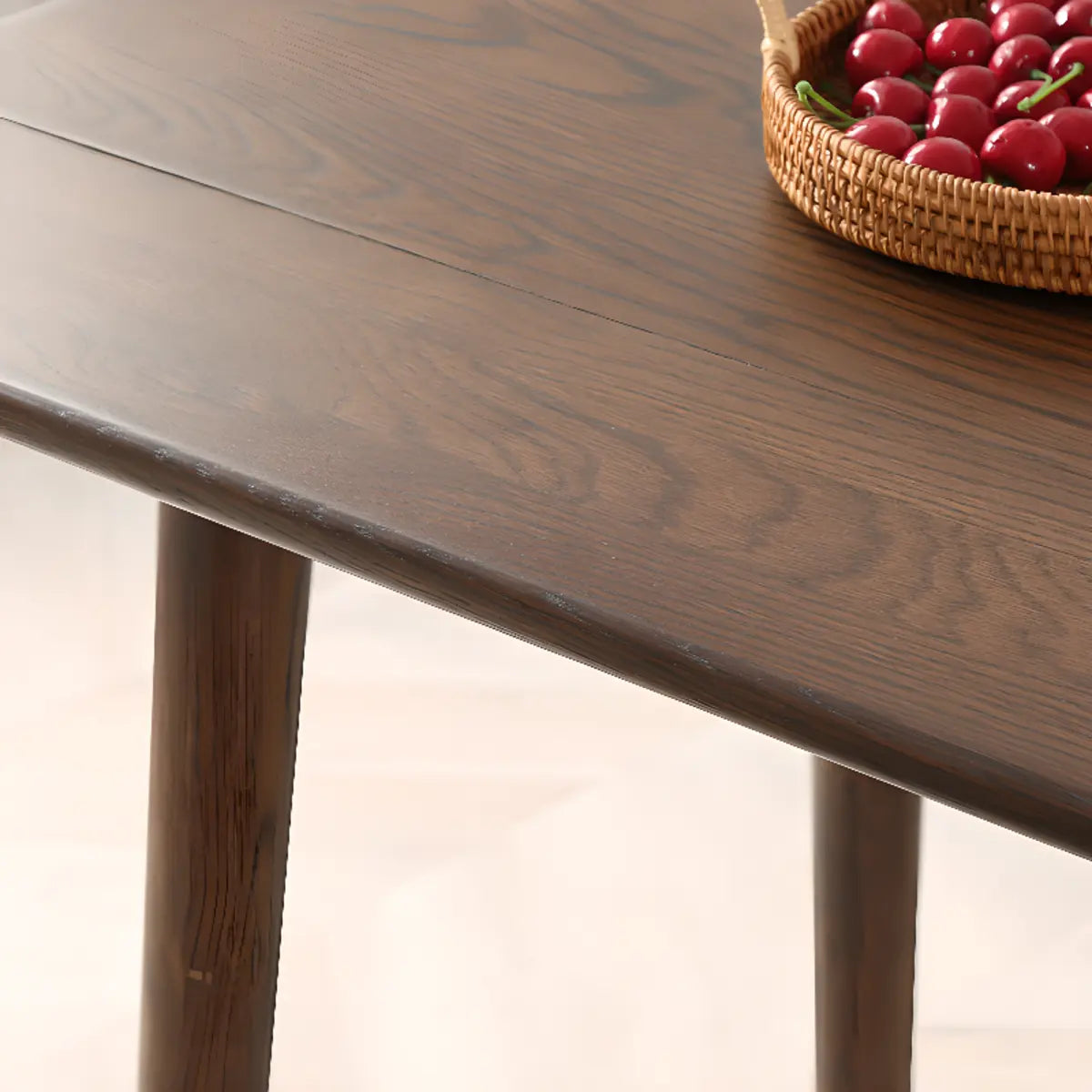 Classic Rectangular Brown Timber Extendable Dining Table