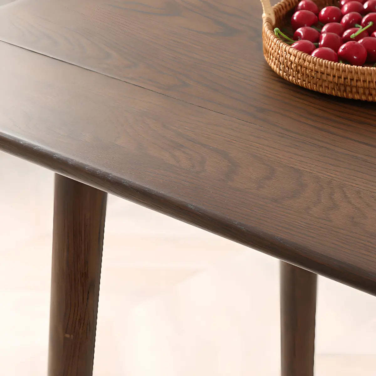 Classic Rectangular Brown Timber Extendable Dining Table
