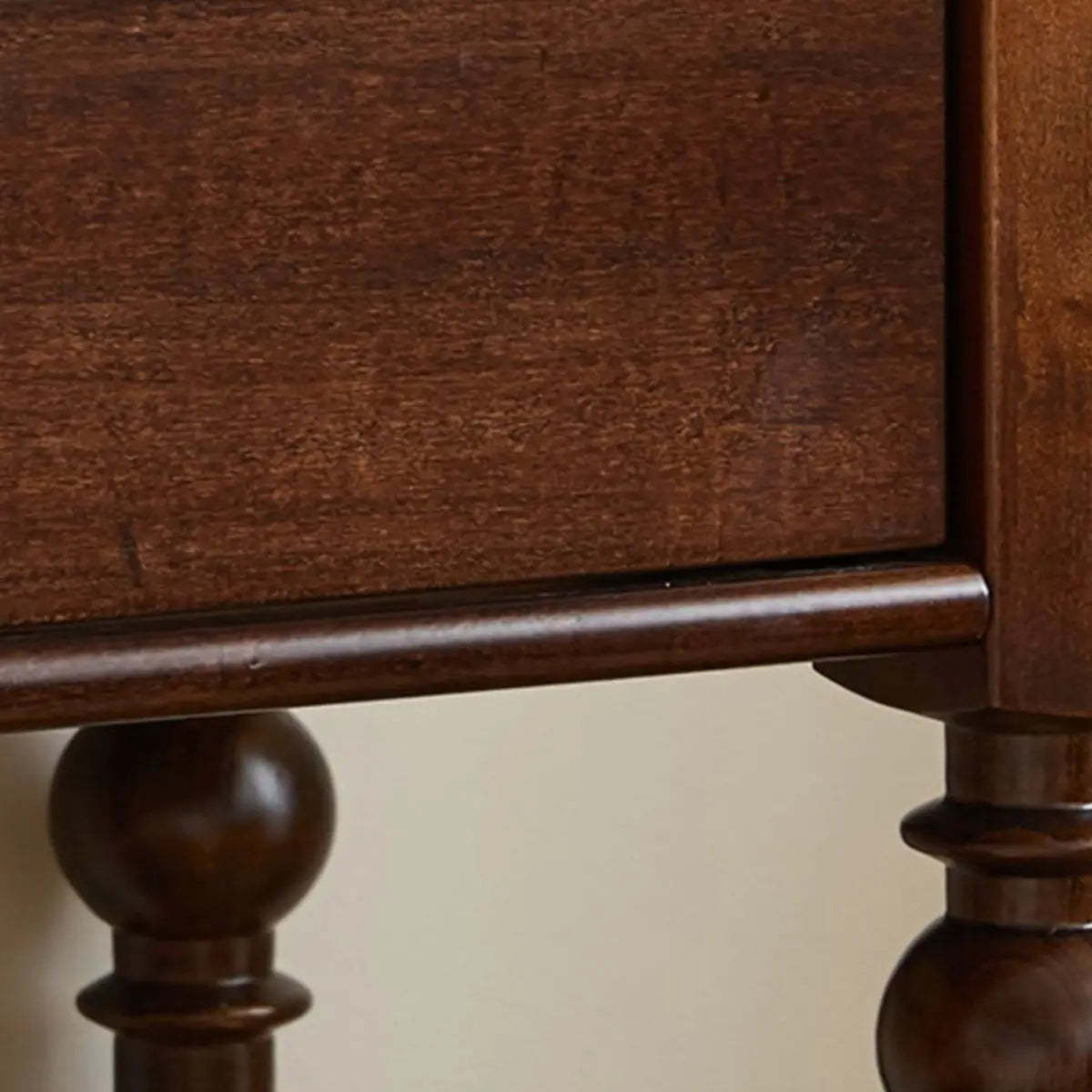 Classic Rectangular Wood Brown Mirror Makeup Vanity