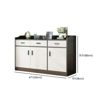 Classic Brown Wood Rectangular Wine Cabinet