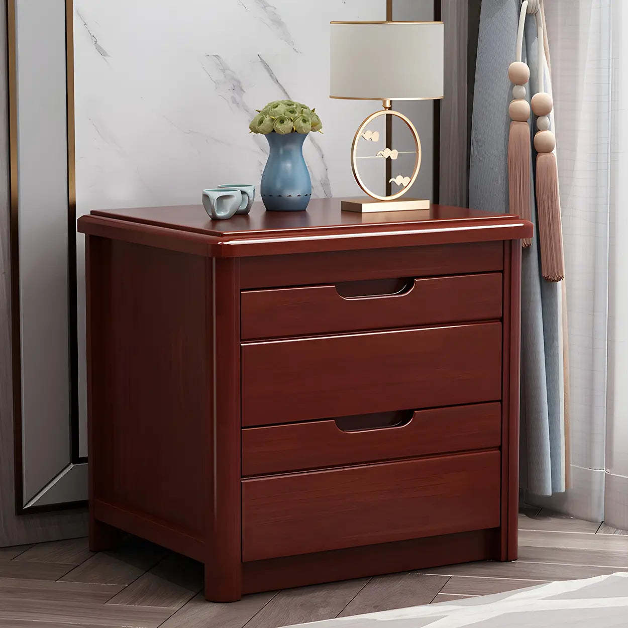 Classic Wood Storage Nightstand