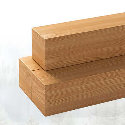 Rubberwood L-Shape Tall Corner Bookcase — Walnut