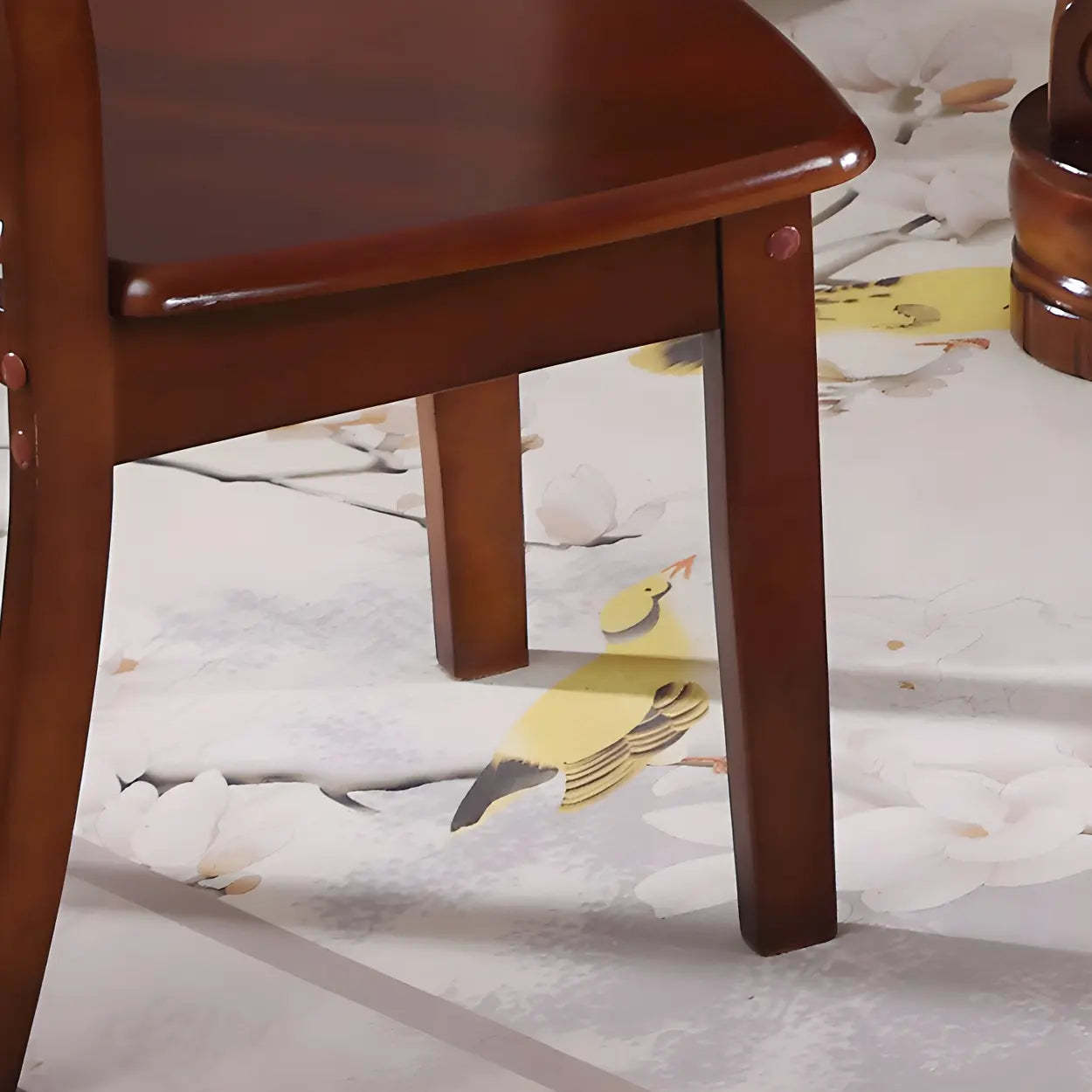 Classic Rubberwood Ladder Back Dining Chair — Orange/ Brown / 4 Piece Set