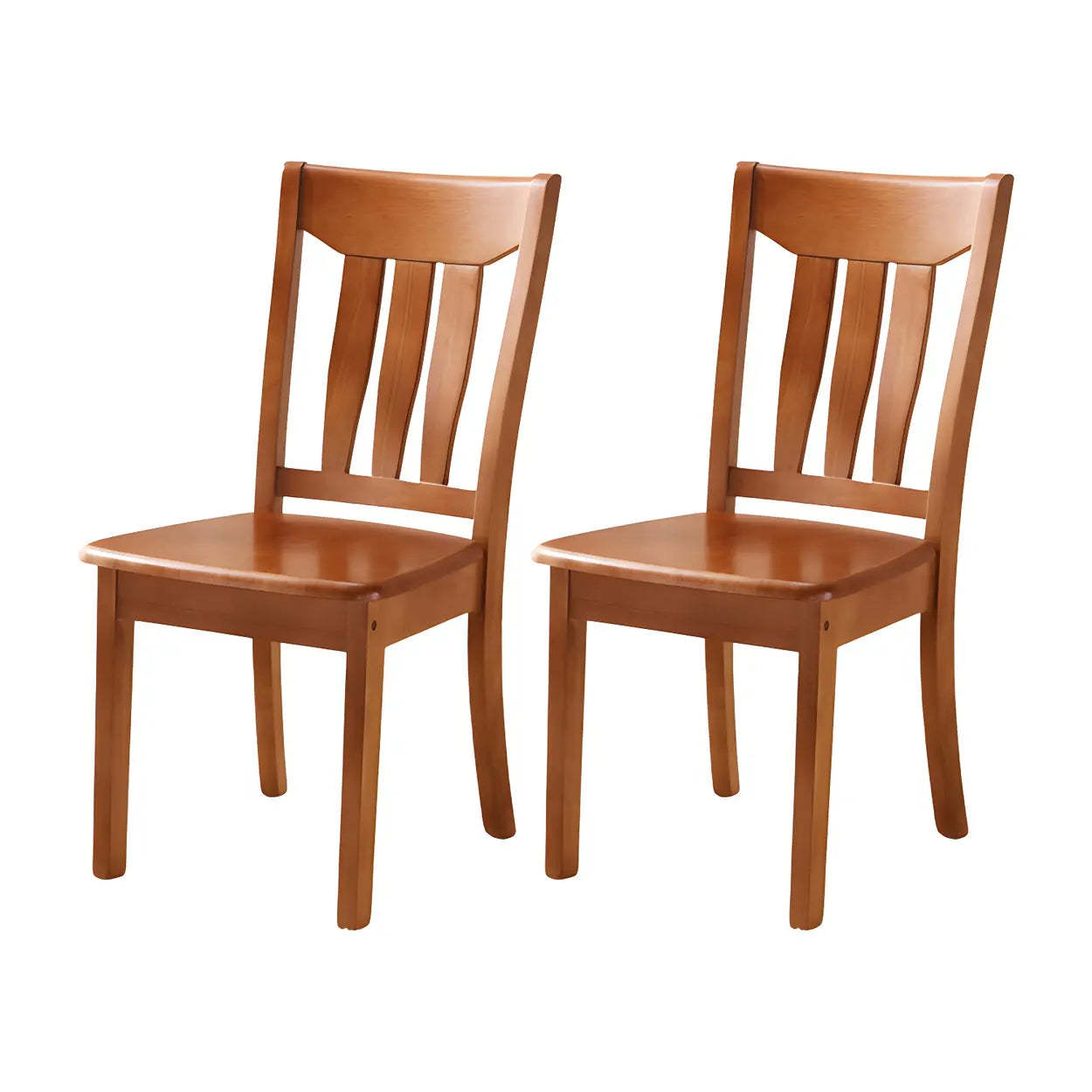 Classic Rubberwood Ladder Back Dining Chair — Dark Walnut / 6 Piece Set