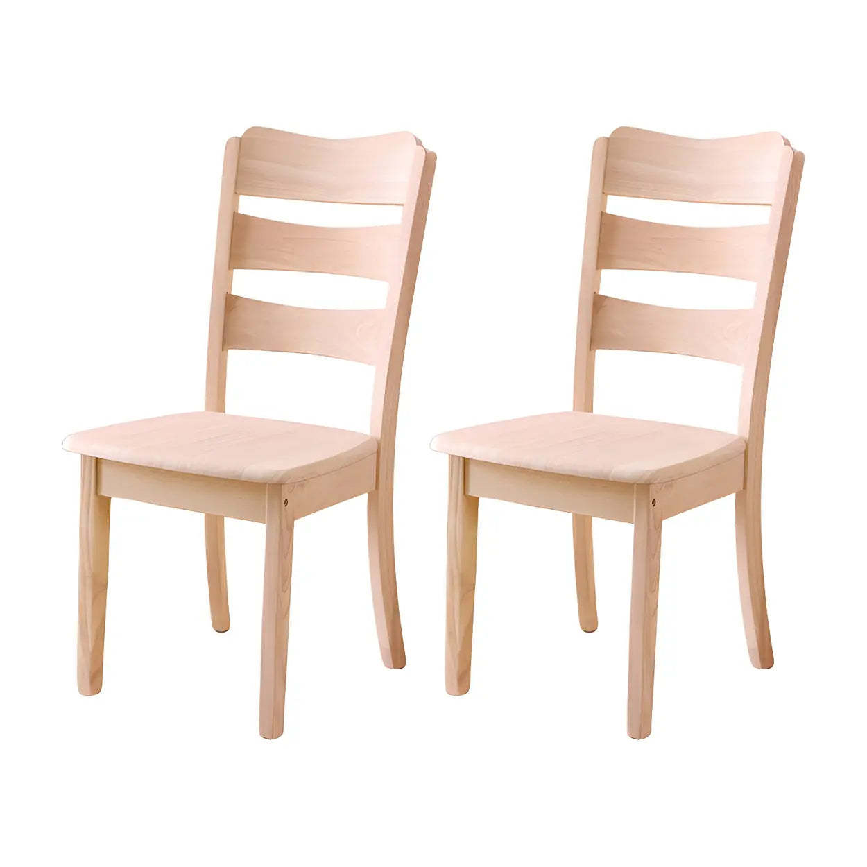 Classic Rubberwood Ladder Back Dining Chair — Black Walnut / 6 Piece Set