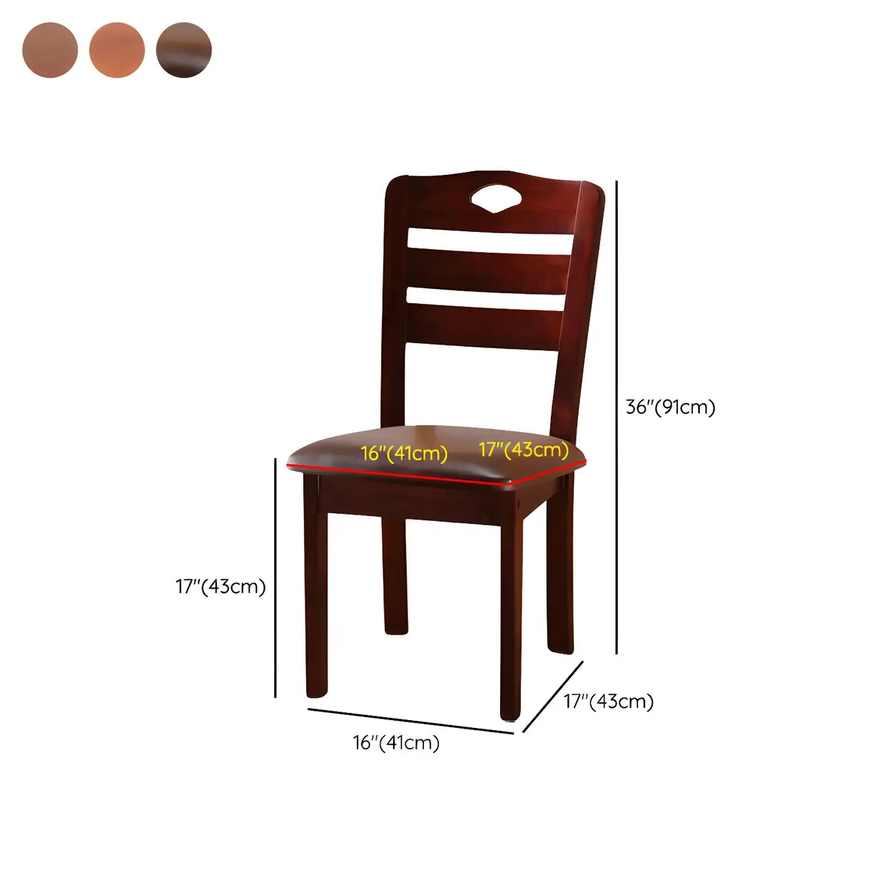 Classic Rubberwood Ladder Back Dining Chair