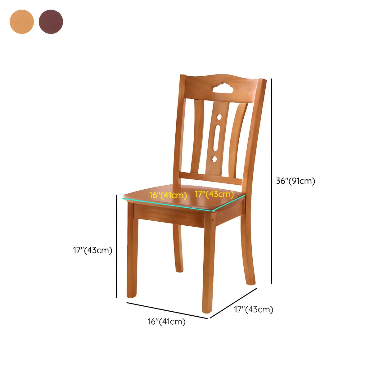 Classic Rubberwood Ladder Back Dining Chair