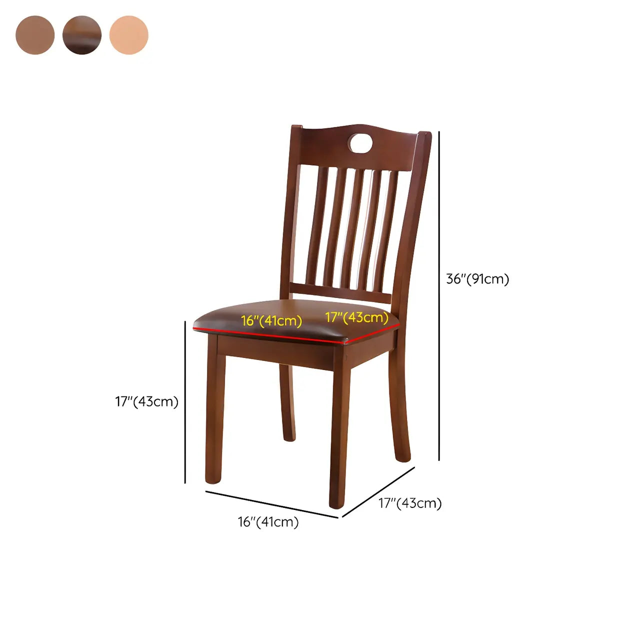 Classic Rubberwood Ladder Back Dining Chair
