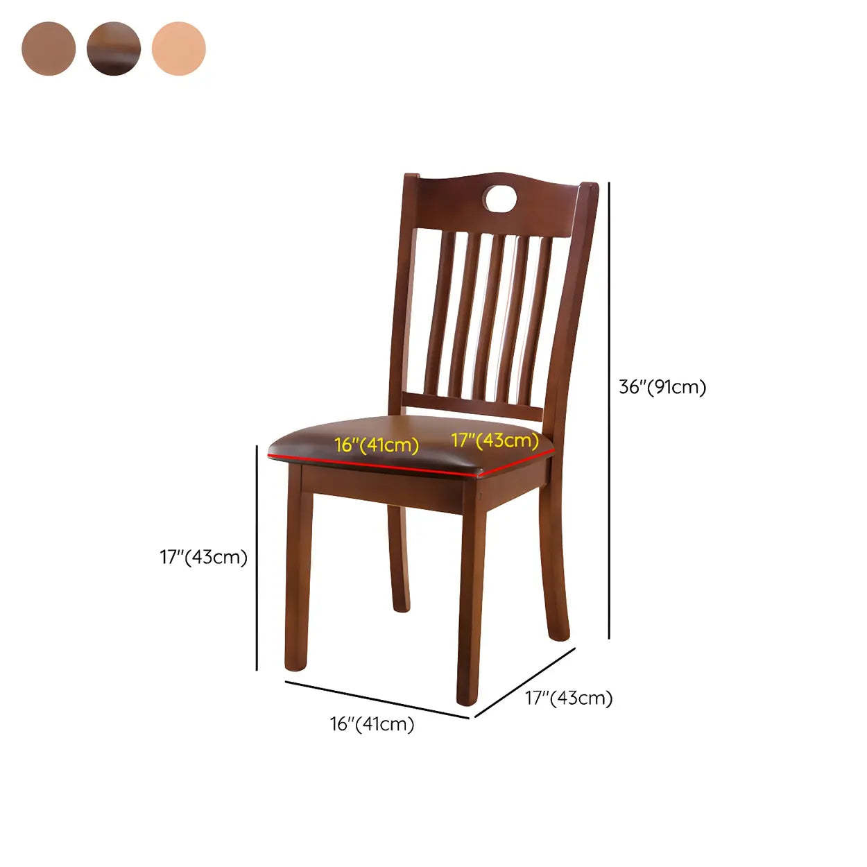 Classic Rubberwood Ladder Back Dining Chair