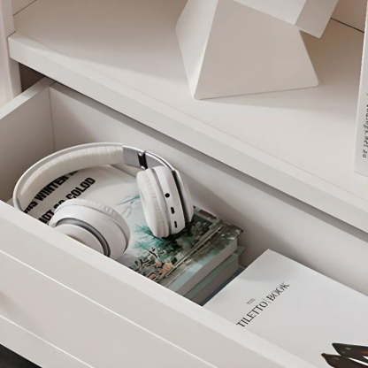 Classic White Rectangular Wood Storage Bookcase — Drawer Not Included / Cabinet Not Included