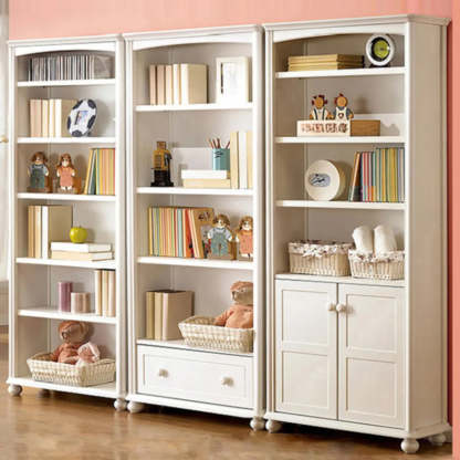 Classic White Rectangular Wood Storage Bookcase — 1 / 1