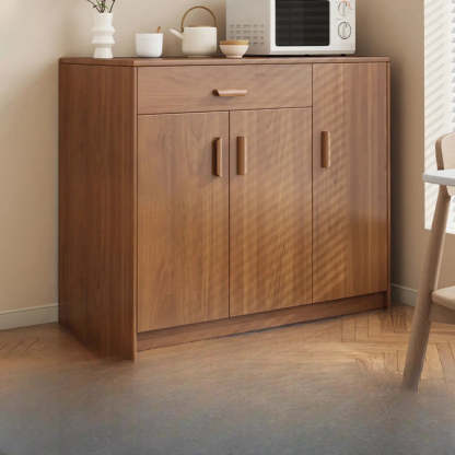 Classic Teak 3-Drawer Storage Buffet — Cherry Wood