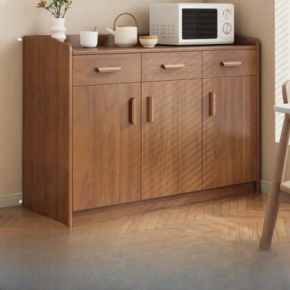 Classic Teak 3-Drawer Storage Buffet — Grey