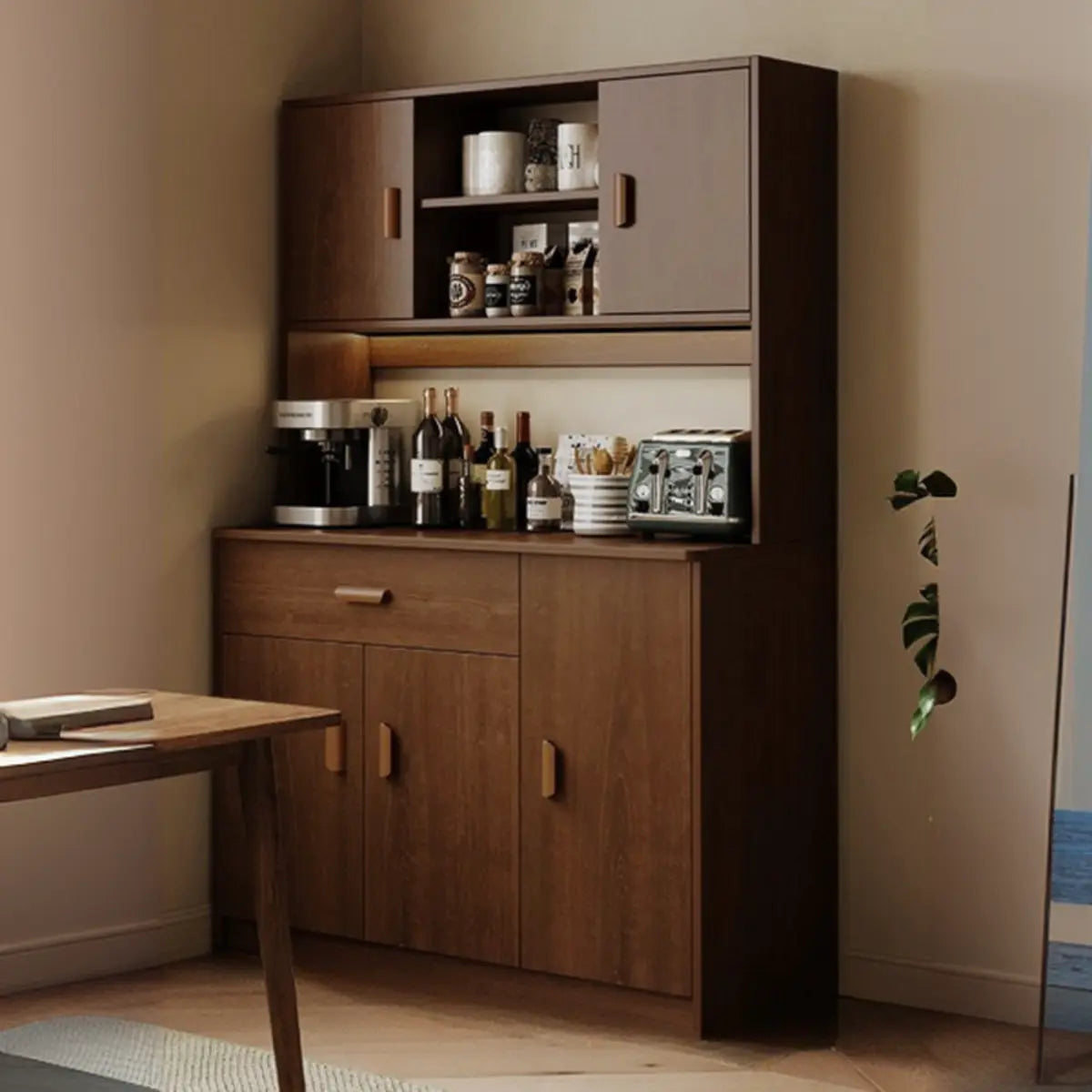 Classic Teak 3-Drawer Storage Buffet — Grey