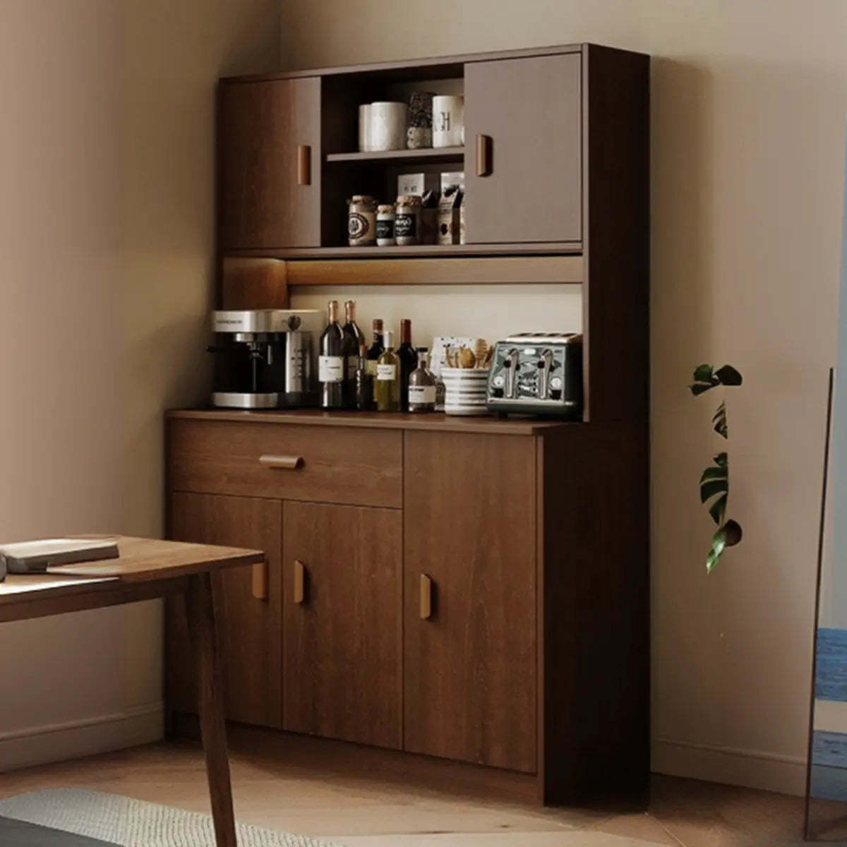 Classic Teak 3-Drawer Storage Buffet — Grey