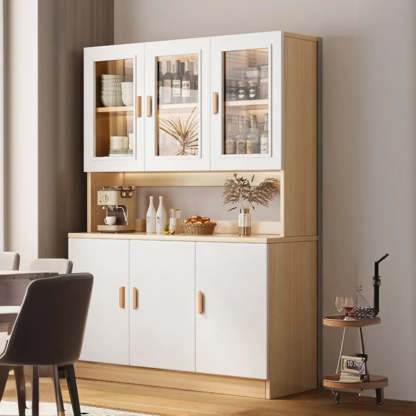 Classic Teak 3-Drawer Storage Buffet — Cherry Wood