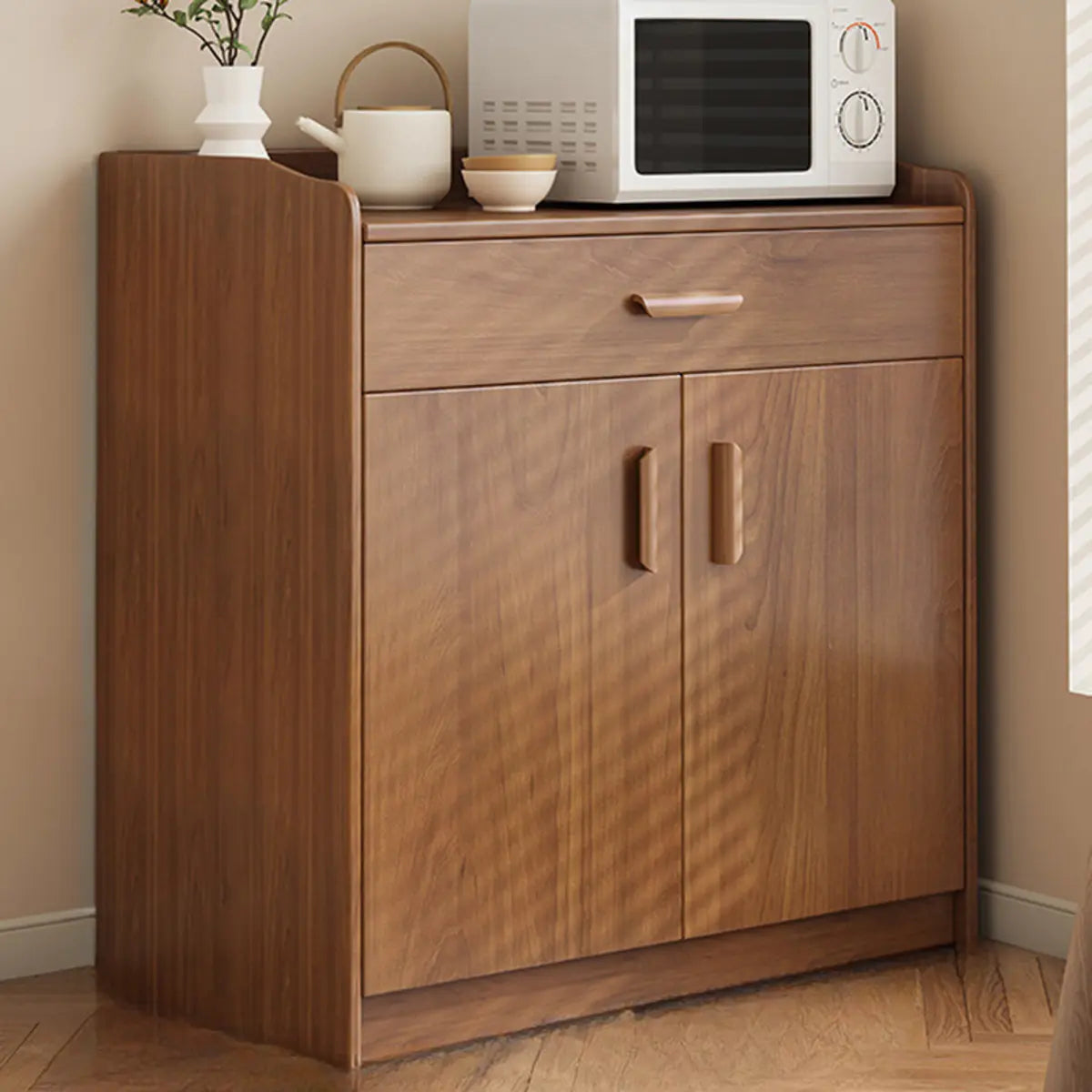 Classic Teak 3-Drawer Storage Buffet — Sandalwood Color