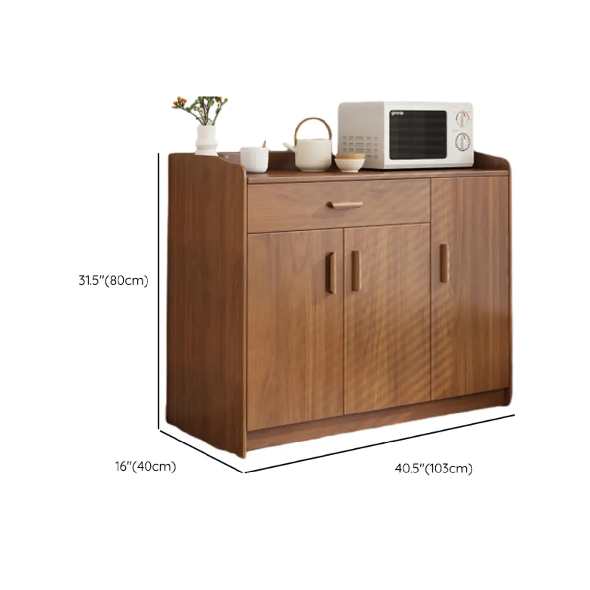 Classic Teak 3-Drawer Storage Buffet