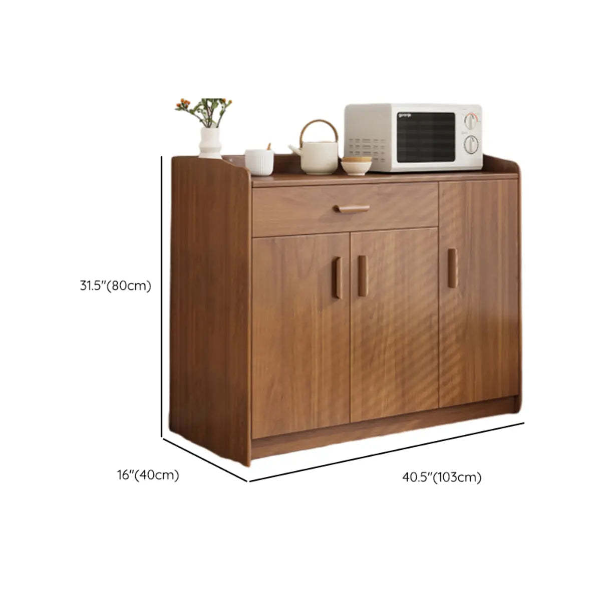 Classic Teak 3-Drawer Storage Buffet