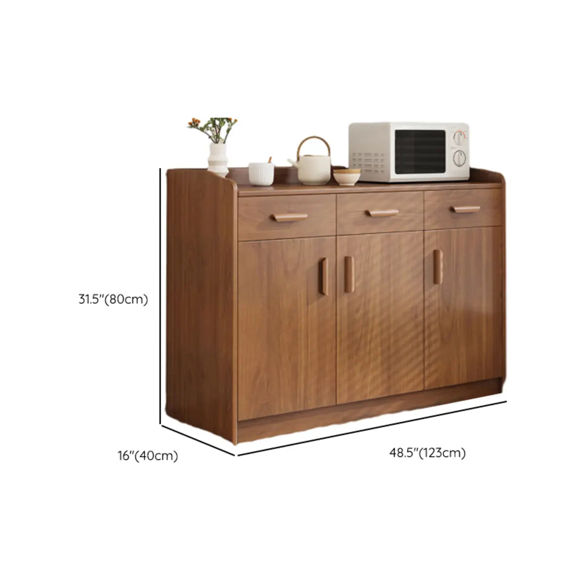 Classic Teak 3-Drawer Storage Buffet