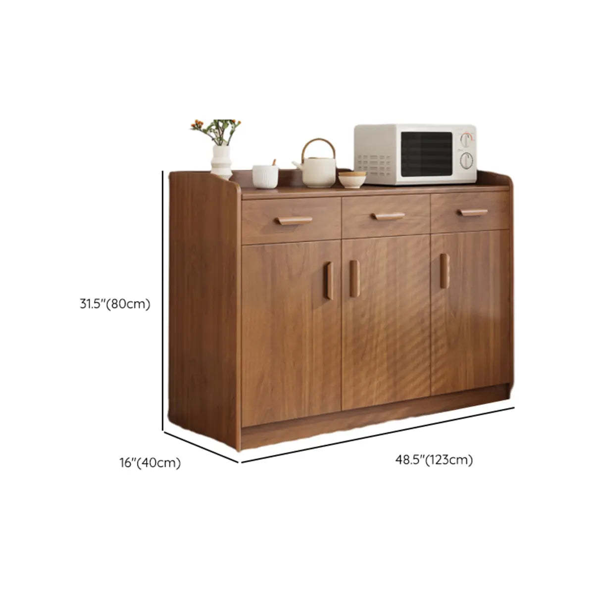 Classic Teak 3-Drawer Storage Buffet