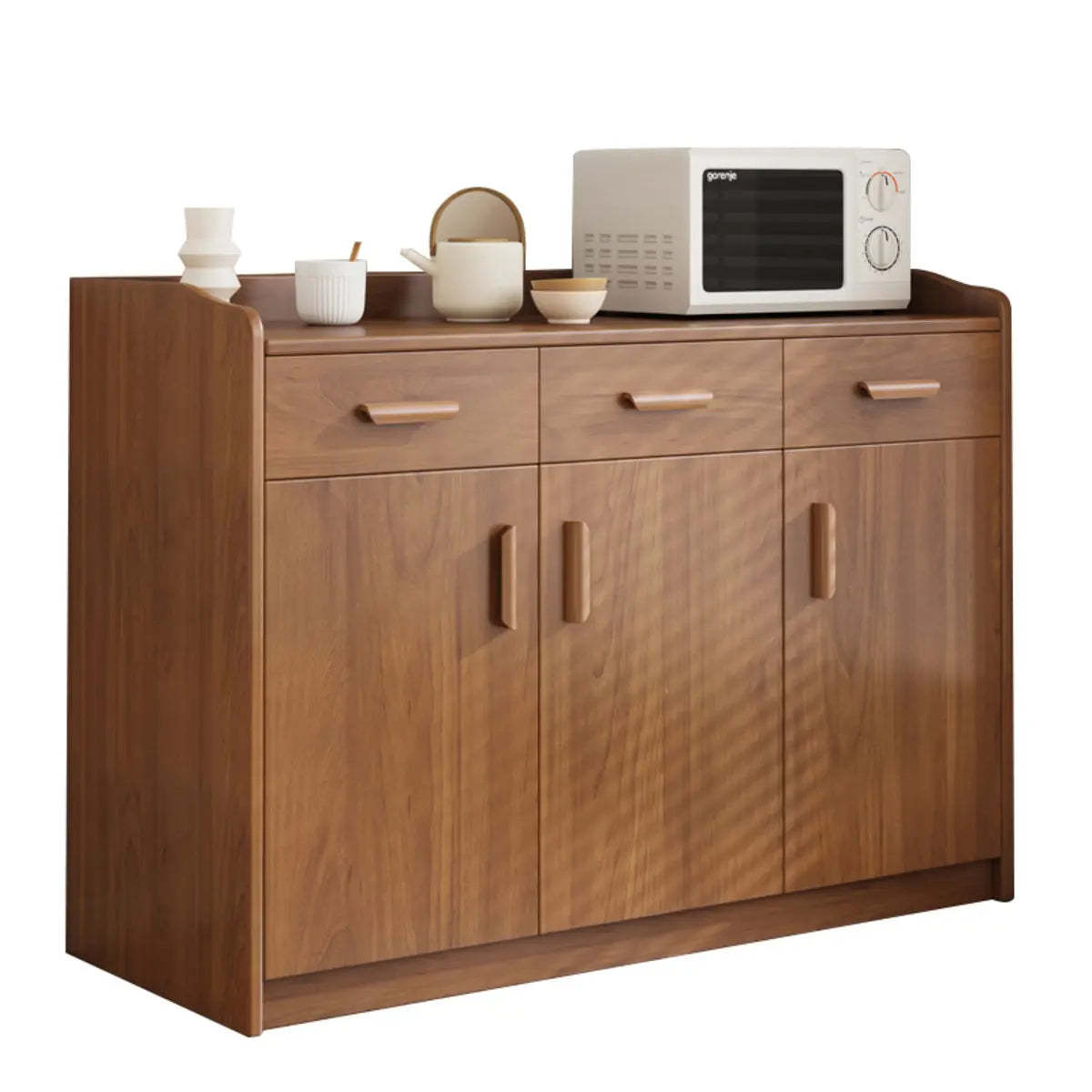 Classic Teak 3-Drawer Storage Buffet — Sandalwood Color