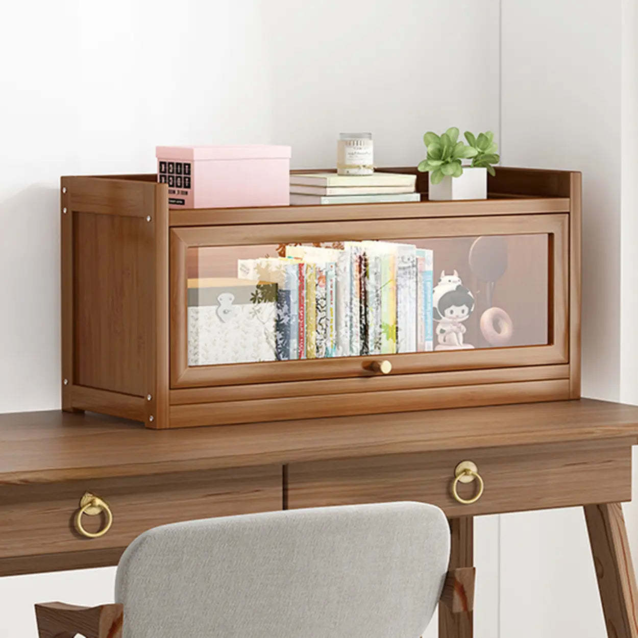 Vertical Closed-Back Cabinet Bookcase