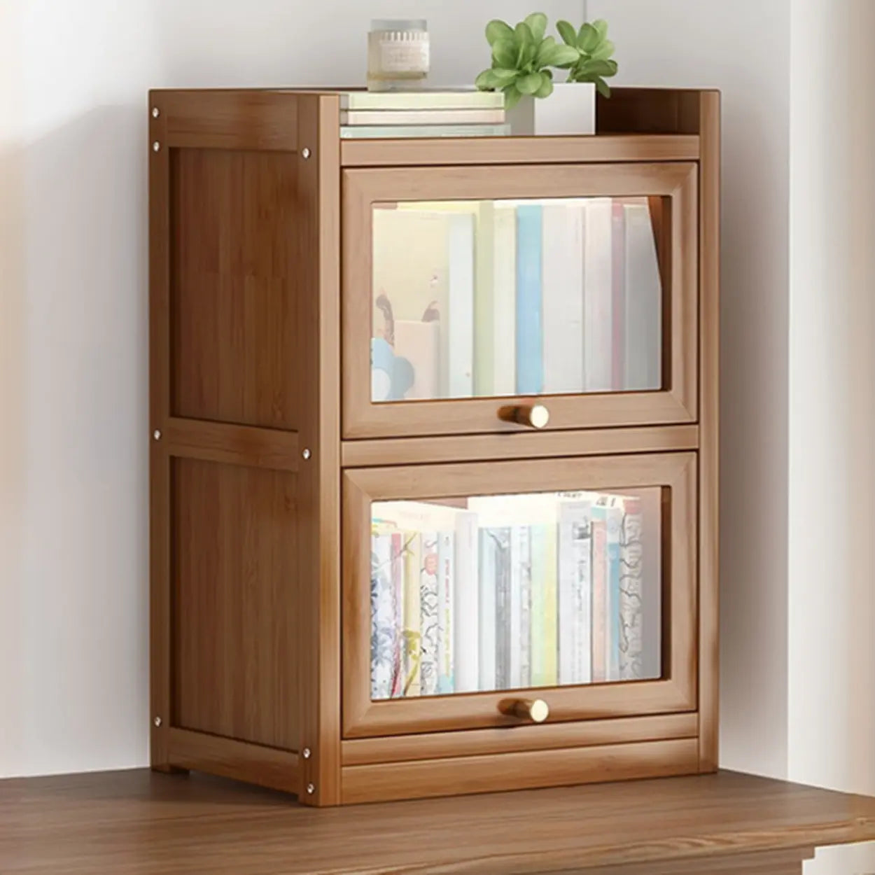 Vertical Closed-Back Cabinet Bookcase