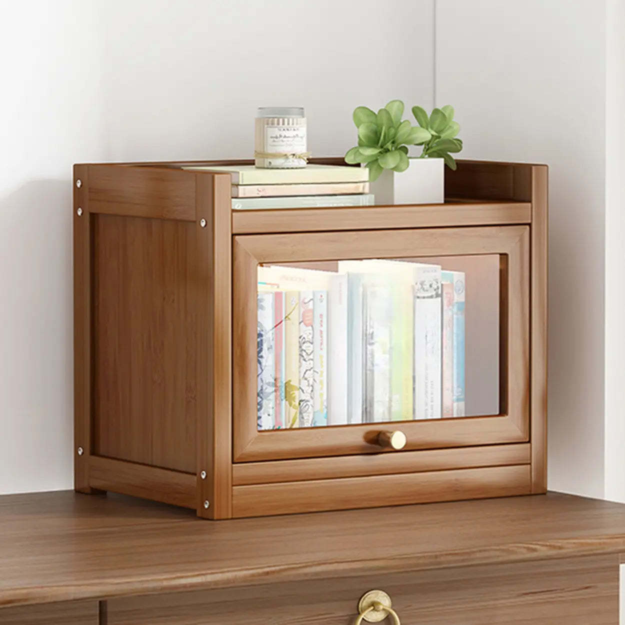 Vertical Closed-Back Cabinet Bookcase
