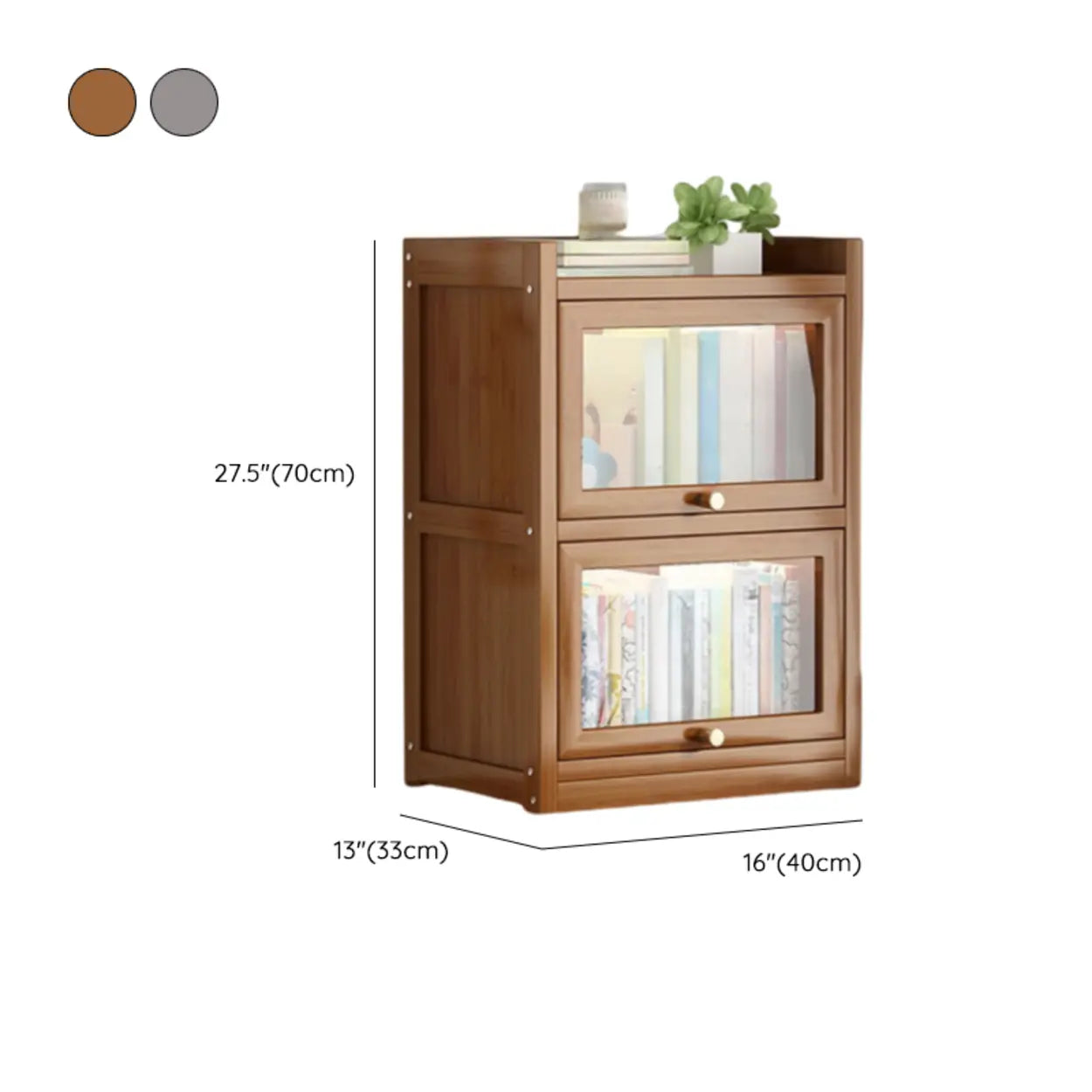 Vertical Closed-Back Cabinet Bookcase